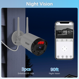 【90ft Super Night Vision】 5MP Outdoor Wireless Security Camera System, Wireless Cameras for Home Security, Home Video Security Cameras, WiFi Surveillance DVR Kits(Enjoy $20 Off Instantly)
