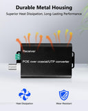 EOC Converter Ethernet Over Coax Adapter, CCTV to IP Upgrade, 3000ft, Analog IP Upgrade, 3000ft Long Reach, Power Over Coax, Reuse Coax Cable, Plug & Play, Stable Transfer