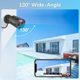 4K PoE Add-On Security Camera, 8MP Flashing LED Alert, 2-Way Audio, 130° Wide Angle, 90ft Night Vision, IP66 Waterproof, Wired Outdoor Surveillance Camera, No Monthly Fee