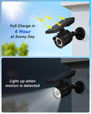 WEILAILIFE Solar Motion Sensor Simulated Cameras Outdoor Wireless Security Floodlight Fake Security Camera with LED Spotlights Waterproof 800 Lumen Bright Exterior Light