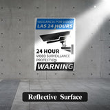 24-Hour Video Surveillance Warning Sign, Outdoor Aluminum Warning Sign, 12''x7'' Security Camera Signs for Home,Warehouse, Driveway Alert, Business,CCTV