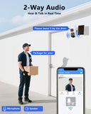 WEILAILIFE  4MP Solar Powered Extend PTZ Camera, Wireless Outdoor Security Cameras, WiFi Home Video IP Camera