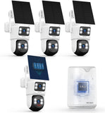 Solar Powered PTZ Camera System, Wireless Outdoor Security Cameras, WiFi Home Video Surveillance Systems DVR Kits