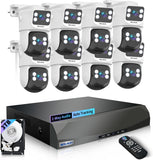 4K POE Wired Security Camera System with NVR – 8 Outdoor PTZ IP Cameras, Color Night Vision, 2-Way Audio, No Monthly Fee