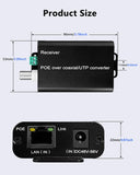 EOC Converter Ethernet Over Coax Adapter, CCTV to IP Upgrade, 3000ft, Analog IP Upgrade, 3000ft Long Reach, Power Over Coax, Reuse Coax Cable, Plug & Play, Stable Transfer