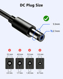 12V 1A Power Supply Adapter for IP/CCTV Security Camera, Output DC 12V 1000mA, Input AC 100V-240V, 50/60Hz, US Plug,10ft AC to DC Power Cord (Black)