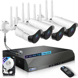 WEILAILIFE Wireless Security Camera System 4-Camera 5MP 1944P, 2-Way Audio, 90ft Night Vision, Dual Antenna (Enjoy $10 Off Instantly)