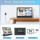 4K Security Camera System with Monitor, 8CH NVR with 4 Cameras & 16" Large Display, 130° Wide Angle, 2-Way Audio, PoE Wired Home Surveillance, Plug & Play, No Monthly Fee (Enjoy $10 Off Instantly)