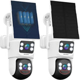 WEILAILIFE  4MP Solar Powered Extend PTZ Camera, Wireless Outdoor Security Cameras, WiFi Home Video IP Camera