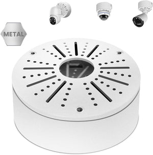 【Compatible Almost All Cameras Type】 Universial Camera Junction Box Metal Universal Bullet Security Camera Junction Box Mount Bracket, Metal Indoor/Outdoor Camera Junction Box