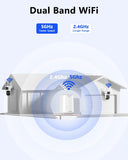 Solar Powered PTZ Camera System, Wireless Outdoor Security Cameras, WiFi Home Video Surveillance Systems DVR Kits