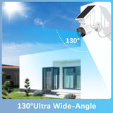 WEILAILIFE 【2-Way Audio & Wire-Free Solar Powered】 2-Antenna Enhanced Outdoor Solar Battery Wireless Security Camera System WiFi Home Video Surveillance Camera System