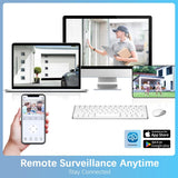 4K 8.0MP PoE Extend Security Camera Outdoor, Wired Surveillance IP Camera, Waterproof Cam, Night Vision, Motion Detection for Home Video NVR System