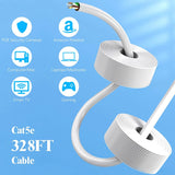 100 Feet Ethernet Cable POE Cameras Systems Video Security Network Cable Security Surveillance POE Camera System