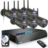 【130° Ultra Wide-Angle】 5MP Wireless Security Camera System, Outdoor WiFi Cameras Home Video Surveillance Systems(Enjoy $20 Off Instantly)