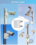 Universal Vertical Pole Corner Mount Bracket for Security Camera, Stainless Steel Pole Mount Adapter with 4 Loops, Solar Panel Clamp, CCTV Cameras Mounting Brackets