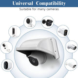 WEILAILIFE Universal Camera Cover Shield Sun Rain, Waterproof Protective Roof for Dome, Bullet Cameras, ABS Plastic Shade Covers (White)