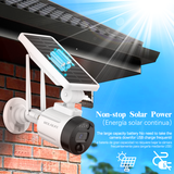 Wireless Wi-Fi Solar Security Camera, Outdoor Rechargeable Battery Surveillance Camera with Solar Panel (2 Packs)