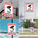 Outdoor Video Surveillance Warning Sign, Aluminum Warning Sign, 12''x7'' Security Camera Signs for Home, CCTV, Driveway Alert, Warehouse(3 Packs)