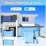 【130° Ultra Wide-Angle】 5MP Wireless Security Camera System, Outdoor WiFi Cameras Home Video Surveillance Systems(Enjoy $10 Off Instantly)