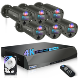 4K PoE Security Camera System, 8CH NVR with 6 Cameras, Flashing LED Alert, 130° Wide Angle, 2-Way Audio, IP66 Waterproof, Wired Home Surveillance, No Monthly Fee (Enjoy $20 Off Instantly)
