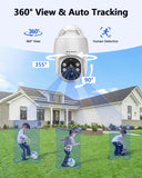 4K 8MP PoE PTZ Security Camera System, Wired Outdoor Indoor Surveillance, 2-Way Audio, Auto Tracking, Motion Detection, No Monthly Fee (Enjoy $10 Off Instantly)