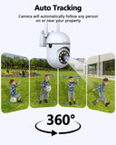WEILAILIFE 【Auto Tracking & 2-Way Audio】 3MP Security Cameras Wireless Outdoor, PTZ WiFi Video Surveillance Cameras for Home Security