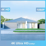 4K 8.0MP PoE Extend Security Camera Outdoor, Wired Surveillance IP Camera, Waterproof Cam, Night Vision, Motion Detection for Home Video NVR System