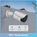 4K 8.0MP PoE Extend Security Camera Outdoor, Wired Surveillance IP Camera, Waterproof Cam, Night Vision, Motion Detection for Home Video NVR System