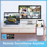WEILAILIFE 【2-Way Audio & Wire-Free Solar Powered】 2-Antenna Enhanced Outdoor Solar Battery Wireless Security Camera System WiFi Home Video Surveillance Camera System