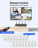 Wireless Security Camera System, 4MP PTZ Outdoor WiFi Video Surveillance, 8 Outdoor PTZ IP Cameras, No Monthly Fee, 350° PTZ Control, 2-Way Audio, Color Night Vision, 130° Wide Angle, Plug & Play