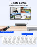 4K POE Wired Security Camera System with NVR – 6 Outdoor PTZ IP Cameras, Color Night Vision, 2-Way Audio, No Monthly Fee, Motion Detection