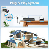 4K PoE Security Camera System, 8CH NVR with 4 Cameras, Flashing LED Alert, 130° Wide Angle, 2-Way Audio, Wired Home Surveillance, No Monthly Fee (Enjoy $10 Off Instantly)