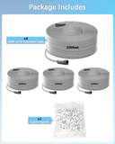 【4 x 100 Feet】 Video Power Cable All-in-One Extension Cables for WEILAILIFE CCTV Security Camera DVR Surveillance Systems