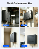 Wall Mount DVR & NVR Lock Box, Heavy Duty Metal Security Cabinet for CCTV, Ventilated with Cable Management