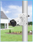 Universal Vertical Pole Corner Mount Bracket for Security Camera, Stainless Steel Pole Mount Adapter with 4 Loops, CCTV Cameras Mounting Brackets, Solar Panel Clamp