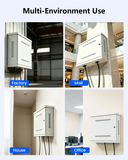 Wall Mount DVR & NVR Lock Box, Heavy Duty Metal Security Cabinet for CCTV, Ventilated with Cable Management