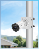 Universal Vertical Pole Corner Mount Bracket for Security Camera, Stainless Steel Pole Mount Adapter with 4 Loops, Solar Panel Clamp, CCTV Cameras Mounting Brackets