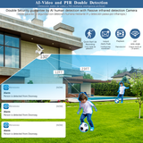 Wireless Wi-Fi Solar Security Camera, Outdoor Rechargeable Battery Surveillance Camera with Solar Panel (2 Packs)