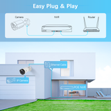 【130°Ultra Wide-Angle】 5MP Outdoor Wired Security Camera System, Wired Home Security Camera System, Home Video Surveillance System(Enjoy $10 Off Instantly)