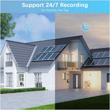 Wireless 3MP Outdoor Security Camera with 2-Way Audio, IP66 Waterproof & 90ft Night Vision