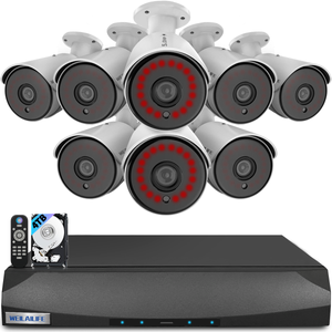 【2-Way Audio】 Outdoor Wired Security Camera System Home Video Security Cameras Systems POE Security Surveillance DVR Kits(Enjoy $20 Off Instantly)