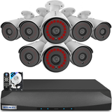 【2-Way Audio】 Outdoor Wired Security Camera System Home Video Security Cameras Systems POE Security Surveillance DVR Kits(Enjoy $20 Off Instantly)