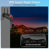 【Flashing LEDs Visual Alert】 5MP Extend Wireless Security Camera, Wireless Cameras for Home Security, Outdoor WiFi Video Surveillance Camera