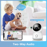 Two-Way Audio enables real-time speaking and listening.