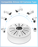 【Compatible Almost All Cameras Type】 Universial Camera Junction Box Metal Universal Bullet Security Camera Junction Box Mount Bracket, Metal Indoor/Outdoor Camera Junction Box