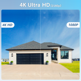 4K PoE Security Camera System, 8CH NVR with 4 Cameras, Flashing LED Alert, 130° Wide Angle, 2-Way Audio, Wired Home Surveillance, No Monthly Fee (Enjoy $10 Off Instantly)