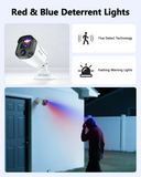 WEILAILIFE 【Flashing LEDs Visual Alert】 5.0Magapixel Extend Wired Security Camera, Home Video Surveillance Camera, CCTV Bullet Cameras for Home & Outdoor Use